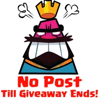 🚫 No Post Till Giveaway Ends! sorteo, concurso, rey, videojuego, real, corona, huesos whatsapp sticker