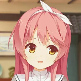 🙈 Anime, Manga, Kreskówka, Dziewczyna, Różowe włosy, Słodkie, Kawaii telegram sticker