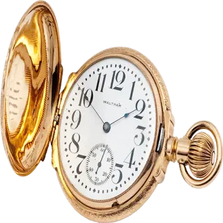 🕧 WALTHAM 腕時計, 時計, ウォルサム, 懐中時計, ヴィンテージ, 金 telegram sticker