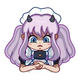 👿 อนิเมะ, ปีศาจ, เมด, น่ารัก, โกรธ, ผู้หญิง telegram sticker