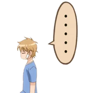 😑 ..... anime, manga, cartoon, character, sad, speech bubble whatsapp sticker