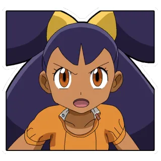 😡 Iris Pokémon anime, Pokémon, Iris, cartone animato, ragazza, personaggio telegram sticker