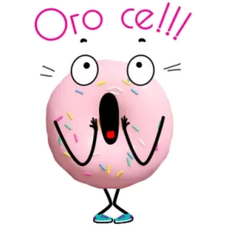 😳 Oro ce!!! donut, surprise, shock, funny, cute, cartoon telegram sticker