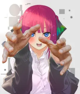 ✋ Nino Nakano The Quintessential Quintuplets Anime, Kartun, Karakter, Gadis, The Quintessential Quintuplets, Nino Nakano whatsapp sticker