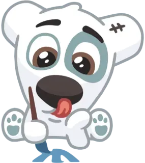 🎨 Dessin animé, Chien, Mignon, Animal, Autocollant, Langue whatsapp sticker