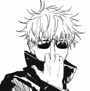 🖕 Anime, Manga, Doigt d'honneur, Offensant, Dessin animé telegram sticker