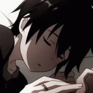 💤 anime, dormire, anello, ragazzo, carino telegram sticker