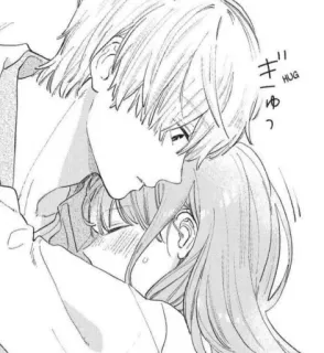 💛 HUG abbraccio, affetto, anime, manga telegram sticker