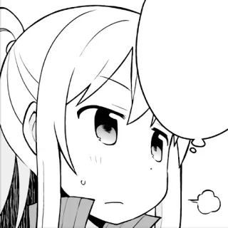 😐 anime, manga, character, cartoon, expression, confused whatsapp sticker