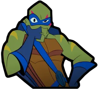 🤔 Leonardo Teenage Mutant Ninja Turtles เลโอนาร์โด, TMNT, เต่านินจา, เต่านินจา telegram sticker