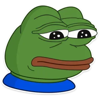 🐸 Pepe the Frog 佩佩蛙, 表情包, 网络迷因, 青蛙, 卡通 telegram sticker