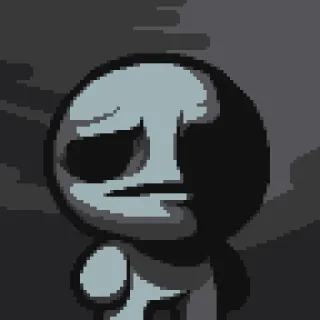 😞 Isaac The Binding of Isaac The Binding of Isaac, Видеоигра, Персонаж, Пиксель арт telegram sticker