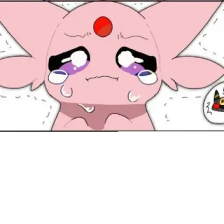😥 Espeon pokemon, espeon, schattig, anime, huilen telegram sticker