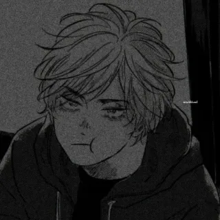 🌪 wastedbad anime, manga, cartoon, portrait, dark, boy telegram sticker
