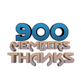 😊 900 MEMBERS THANKS félicitations, membres, communauté, célébration, étape importante whatsapp sticker