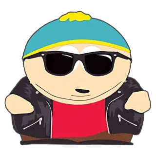 😎 Eric Cartman South Park 卡通, 动画, 角色, 埃里克, 南方公园 telegram sticker