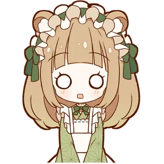 😱 Anime, Manga, Kawaii, Süß, Chibi, Mädchen, Maid whatsapp sticker