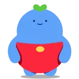 👦 Hoạt hình, Nhân vật, Giọt, Dễ thương, Xanh lam, Đỏ telegram sticker