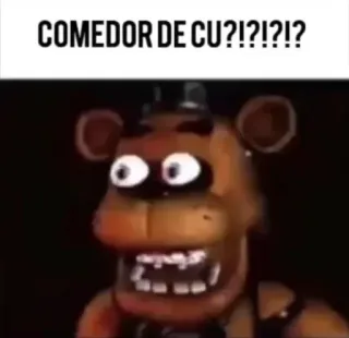 🍆 Freddy Fazbear Five Nights at Freddy's COMEDOR DE CU?!?!?!? freddy, fnaf, komedi, beruang, game horor telegram sticker