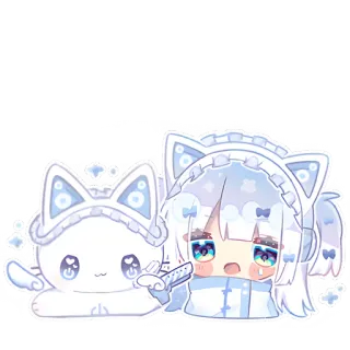 🫂 귀여운, 애니메이션, 치비, 카와이, 캐릭터, 디지털 아트 telegram sticker