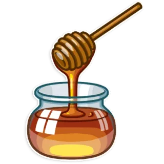 🍯 honey, food, sweet, jar, honeycomb, dessert telegram sticker