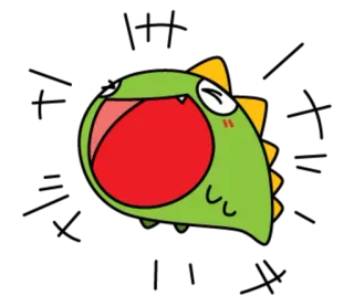 😂 динозавр, мультфильм, милый, животное, счастливый, каваи telegram sticker
