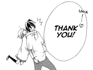 💕 THANK YOU! terima kasih, manga, anime, kasih sayang telegram sticker