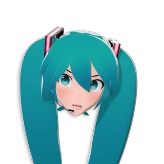 😠 Hatsune Miku Anime, Vocaloid, Digitale Kunst, Niedlich, Miku, Hatsune telegram sticker