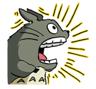 😳 Totoro My Neighbor Totoro Totoro, Studio Ghibli, anime, cartone animato, personaggio telegram sticker