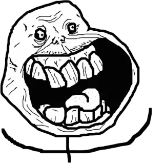 😍 meme, trollface, rage comic, internet, expression, funny telegram sticker