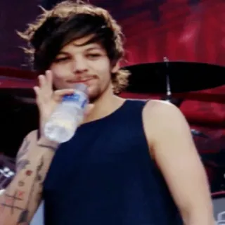 🖤 Louis Tomlinson музыкант, One Direction, певец, бутылка воды telegram sticker