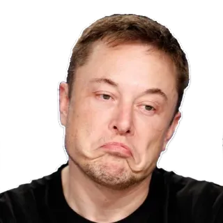 😟 Elon Musk Elon Musk, tech, businessman, celebrity, meme telegram sticker