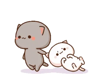🥲 gatto, carino, kawaii, animale, animale domestico, cartone animato telegram sticker