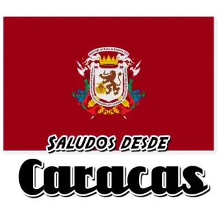 🇻🇪 SALUDOS DESDE Caracas Caracas, Venezuela, kota, salam, perjalanan, Amerika Selatan whatsapp sticker