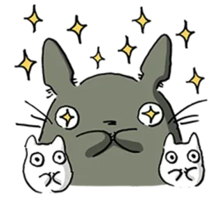 ✨ Totoro My Neighbor Totoro Totoro, Anime, Personaggio, Carino, Brillantini telegram sticker
