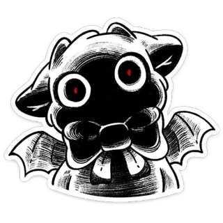 🫥 wezen, demon, monster, horror, cartoon, donker telegram sticker