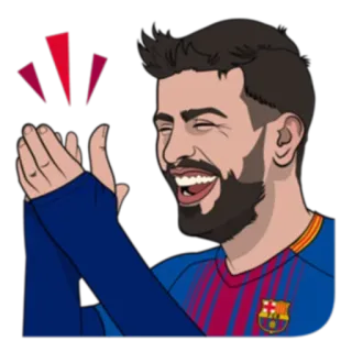 😋 Gerard Piqué football, soccer, athlete, sports, clap telegram sticker