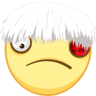 😕 Ken Kaneki Tokyo Ghoul Anime, Mangá, Tokyo Ghoul, Ken Kaneki, Ghoul, Emoji, Adesivo telegram sticker