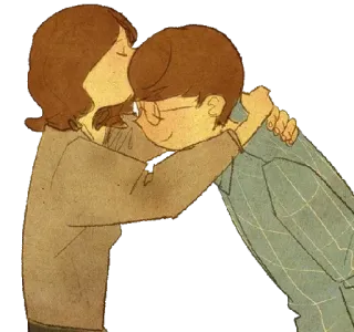 😣 amour, couple, câlin, baiser, affection, ensemble whatsapp sticker