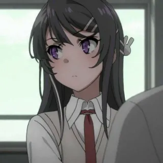 🥭 Mai Sakurajima Rascal Does Not Dream of Bunny Girl Senpai Anime, Garota, Uniforme escolar, Morena, Bonita, Mai Sakurajima, Rascal Does Not Dream of Bunny Girl Senpai telegram sticker