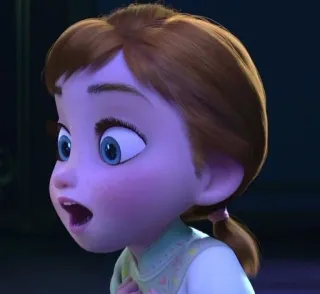 😯 Anna Frozen anna, frozen, disney, cartoon, animated, girl telegram sticker