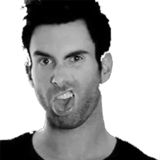 😝 Adam Levine адам левин, певец, музыкант, гримаса, знаменитость whatsapp sticker
