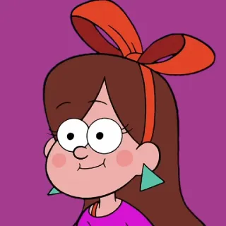 🥰 Mabel Pines Gravity Falls Mabel, Gravity Falls, cartoon, character, animated telegram sticker