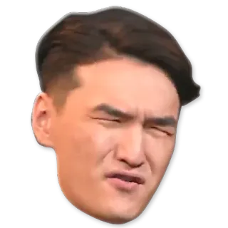 😞 cara, expresión, asiático, hombre telegram sticker