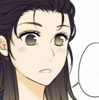 🍙 femme, portrait, dessin animé, illustration, dessin telegram sticker