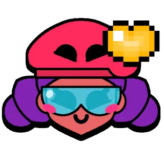 😍 pegatina, videojuego, shelly, brawl stars whatsapp sticker