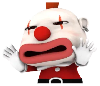🤗 клоун, мультфильм, смешной, персонаж, выражение, стикер telegram sticker