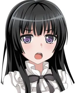 😠 Anime, Mangá, Retrato, Garota, Personagem, Ilustração telegram sticker