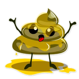 🤢 caca, emoji, divertido, dibujos animados, pegatina telegram sticker