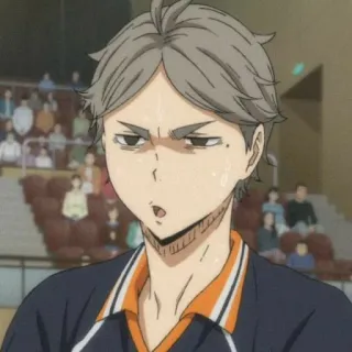 😤 Koshi Sugawara Haikyu!! Аниме, Haikyuu, Коши Сугавара, Сугавара, Спорт, Волейбол, Карасуно telegram sticker